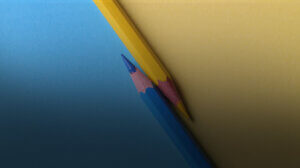 2 colored pencils