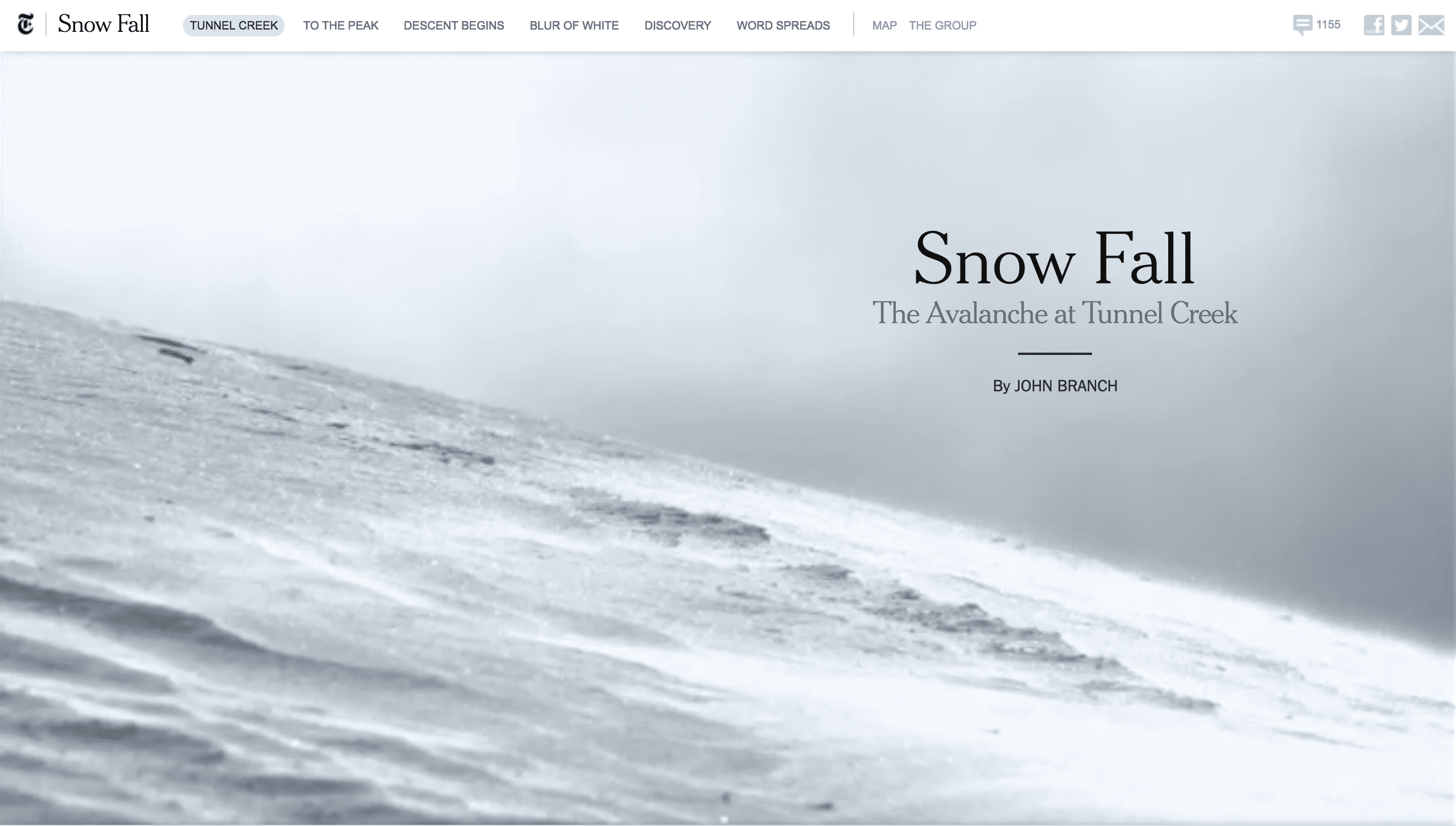 Snow Fall longform design