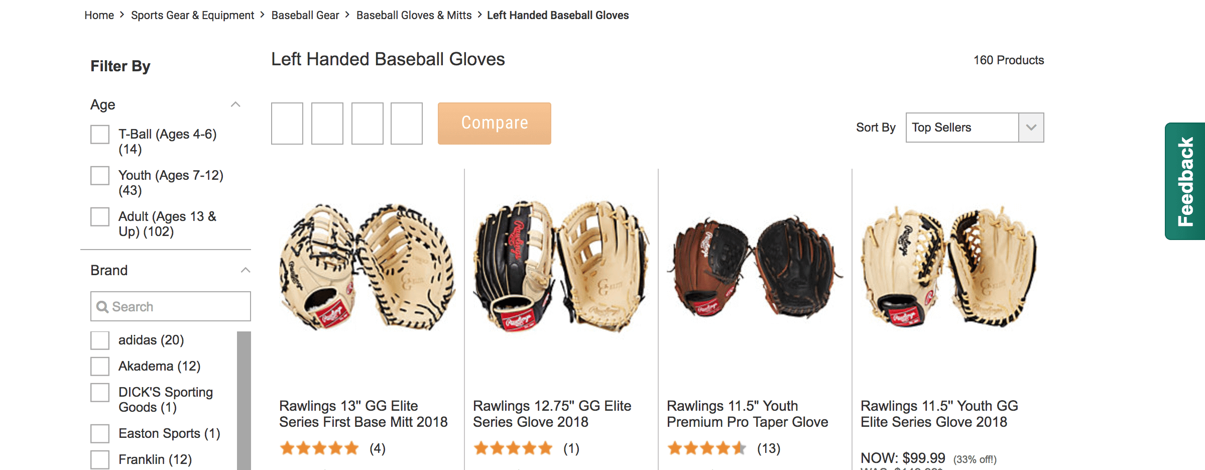 left handed baseball gloves