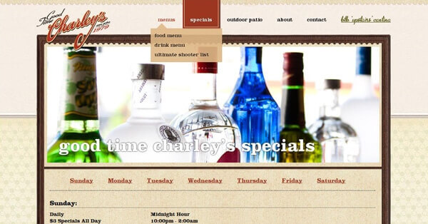 Good Time Charley's New Website